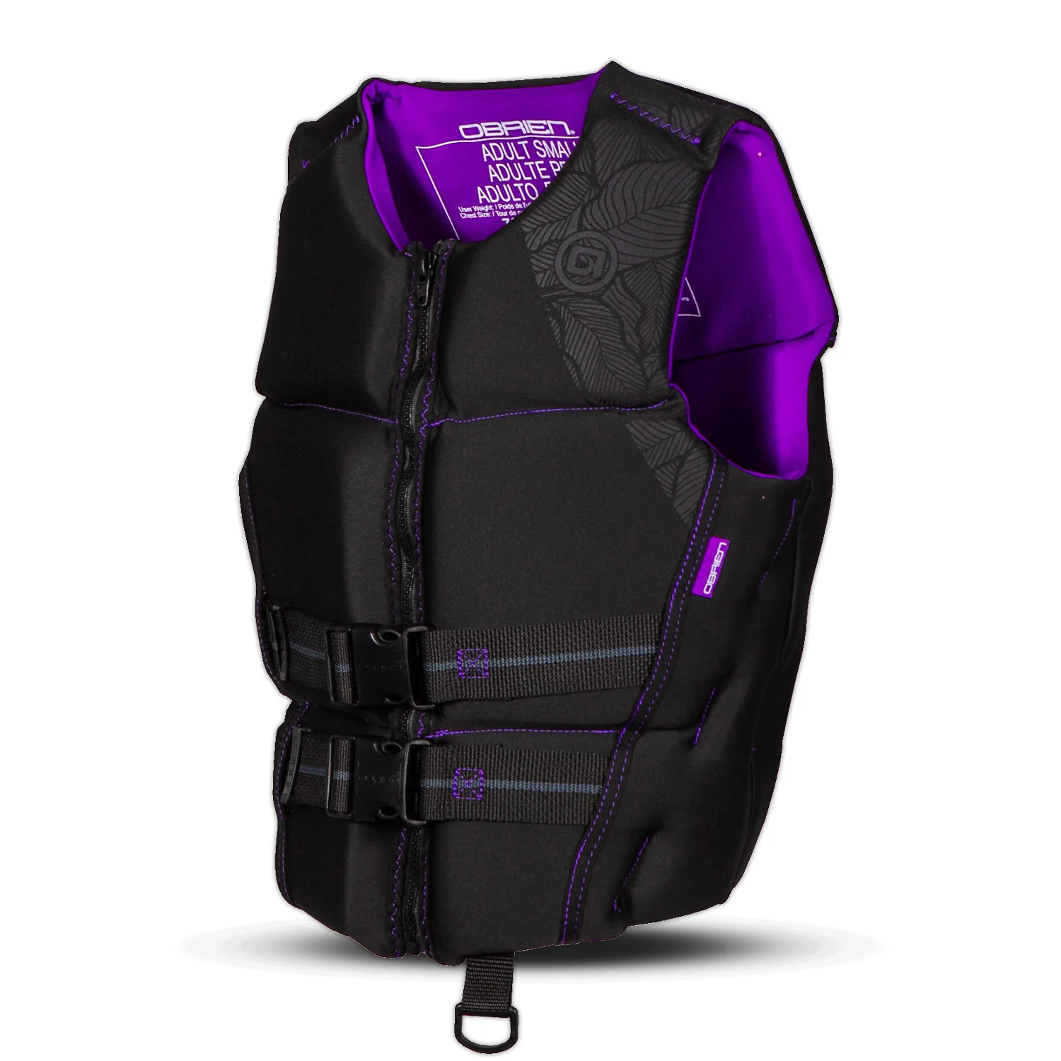 O'Brien Women's V-Back Life Jacket - Black / Purple - Image 3