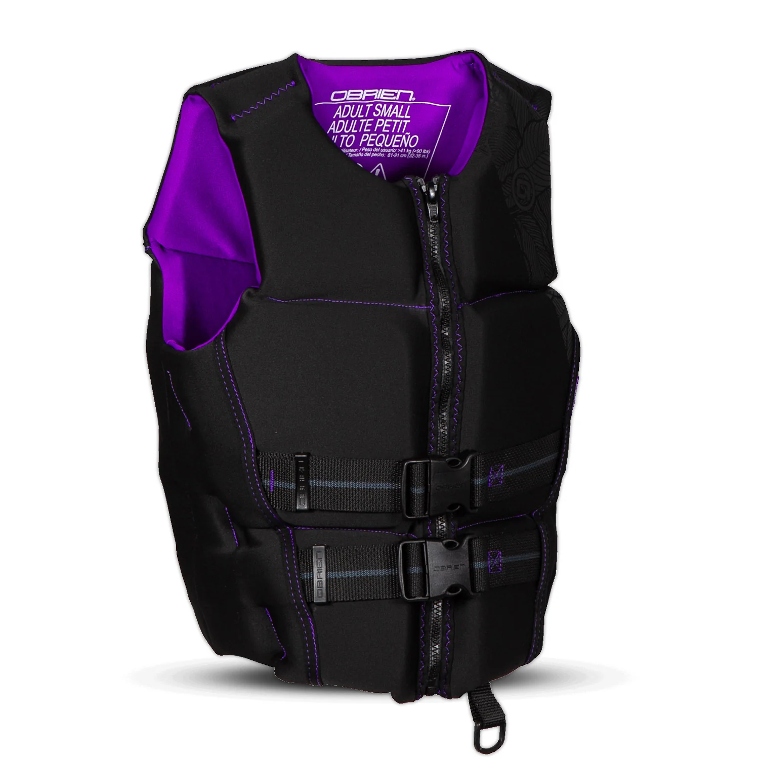 O'Brien Women's V-Back Life Jacket - Black / Purple - Image 4