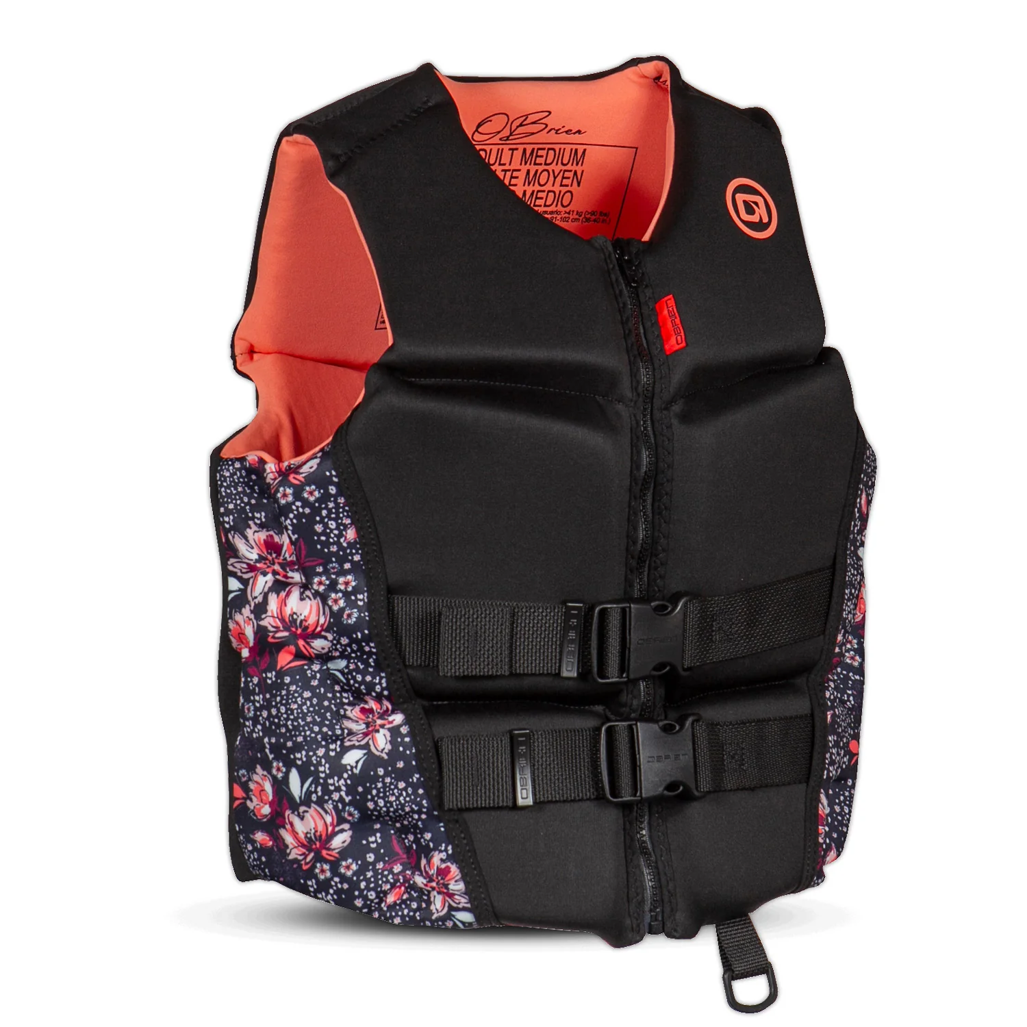 O'Brien Women's V-Back Life Jacket - Coral Floral - Image 4